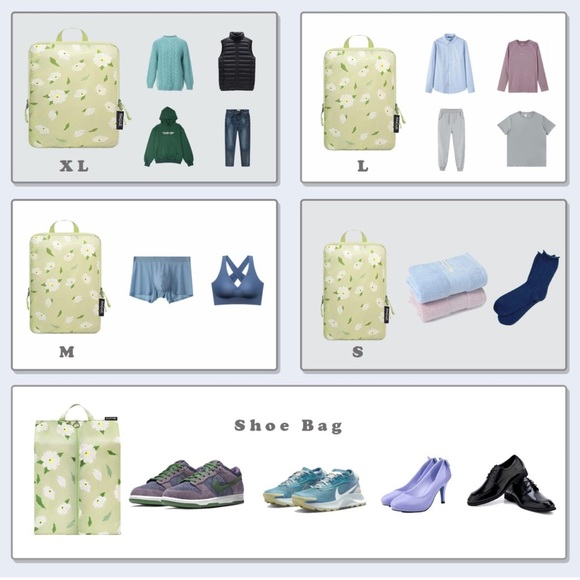 Ultralight Compression Packing Cubes Organizer for Travel Luggage 6 Set … - Picture 4 of 9